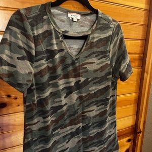 Boutique style camo tee